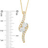 Thumbnail Image 4 of Ever Us™ 1.50 CT. T.W. Two-Stone Diamond Bypass Pendant in 14K Gold - 19"