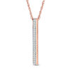 Thumbnail Image 1 of Diamond Accent Vertical Bar Pendant in 10K Rose Gold