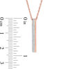 Thumbnail Image 2 of Diamond Accent Vertical Bar Pendant in 10K Rose Gold