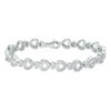 Thumbnail Image 1 of 0.15 CT. T.W. Diamond Heart Bracelet in Sterling Silver - 7.5"