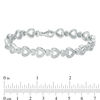 Thumbnail Image 2 of 0.15 CT. T.W. Diamond Heart Bracelet in Sterling Silver - 7.5"