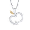 Thumbnail Image 1 of Diamond Accent Apple Pendant in Sterling Silver and 10K Gold