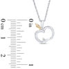 Thumbnail Image 2 of Diamond Accent Apple Pendant in Sterling Silver and 10K Gold