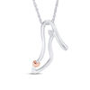Thumbnail Image 0 of Diamond Accent High Heel with Heart Pendant in Sterling Silver and 10K Rose Gold