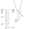 Thumbnail Image 2 of Diamond Accent High Heel with Heart Pendant in Sterling Silver and 10K Rose Gold
