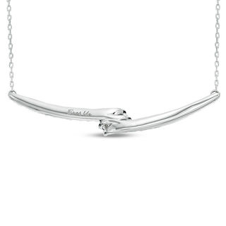Ever Us™ CT. T.W. Two-Stone Diamond Bypass Necklace in 14K White Gold