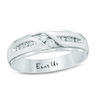 Thumbnail Image 1 of Ever Us™ 0.25 CT. T.W. Two Stone Diamond Satin Slant Band in 14K White Gold