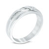 Thumbnail Image 2 of Ever Us™ 0.25 CT. T.W. Two Stone Diamond Satin Slant Band in 14K White Gold
