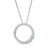 Thumbnail Image 1 of Ever Us™ 0.33 CT. T.W. Two-Stone Diamond Open Circle Pendant in 14K White Gold - 19&quot;