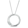 Thumbnail Image 2 of Ever Us™ 0.33 CT. T.W. Two-Stone Diamond Open Circle Pendant in 14K White Gold - 19&quot;