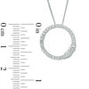 Thumbnail Image 3 of Ever Us™ 0.33 CT. T.W. Two-Stone Diamond Open Circle Pendant in 14K White Gold - 19"