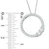 Thumbnail Image 3 of Ever Us™ 0.60 CT. T.W. Two-Stone Diamond Open Circle Pendant in 14K White Gold - 19"