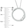 Thumbnail Image 4 of Ever Us™ 0.60 CT. T.W. Two-Stone Diamond Open Circle Pendant in 14K White Gold - 19"