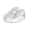 Thumbnail Image 0 of 1.20 CT. T.W. Diamond Past Present Future® Slant Engagement Ring in 14K White Gold