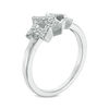 Thumbnail Image 1 of 0.09 CT. T.W. Diamond Double Star Ring in Sterling Silver