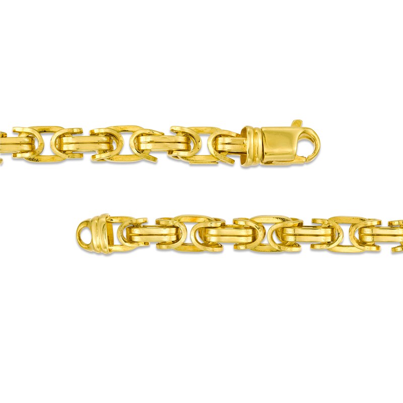 Men's 6.2mm Byzantine Chain Bracelet in 10K Gold - 8.5"