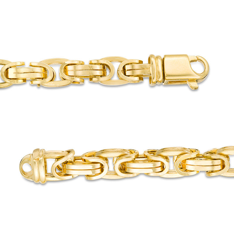 Main Image 2 of Men's 6.2mm Byzantine Chain Necklace in 10K Gold - 22"