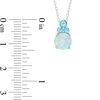 Lab-Created Opal and Swiss Blue Topaz Trio Pendant and Drop Earrings Set in Sterling Silver