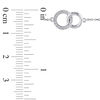 Thumbnail Image 2 of 0.09 CT. T.W. Diamond Interlocking Circles Bracelet in 14K White Gold - 7.5"