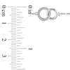 Thumbnail Image 3 of 0.09 CT. T.W. Diamond Interlocking Circles Bracelet in 14K White Gold - 7.5"
