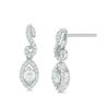 Thumbnail Image 1 of 0.50 CT. T.W. Certified Canadian Diamond Marquise Swirl Drop Earrings in 14K White Gold (I/I2)