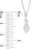 Thumbnail Image 2 of 0.25 CT. T.W. Certified Canadian Diamond Marquise Swirl Pendant in 14K White Gold (I/I2) - 17"
