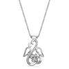 Thumbnail Image 1 of Open Hearts by Jane Seymour™ 0.07 CT. T.W. Diamond Angel Paw Pendant in Sterling Silver