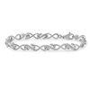 Thumbnail Image 1 of Open Hearts by Jane Seymour™ 0.15 CT. T.W. Diamond Infinity Bracelet in Sterling Silver - 7.5"