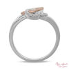 Thumbnail Image 2 of Open Hearts by Jane Seymour™ 0.04 CT. T.W. Diamond Half and Half Ring in Sterling Silver and 10K Rose Gold