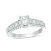 Thumbnail Image 0 of 4.5mm Lab-Created White Sapphire Engagement Ring in 10K White Gold