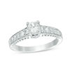 Thumbnail Image 1 of 4.5mm Lab-Created White Sapphire Engagement Ring in 10K White Gold