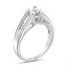 Thumbnail Image 1 of 4.5mm Princess-Cut Lab-Created White Sapphire Engagement Ring in Sterling Silver
