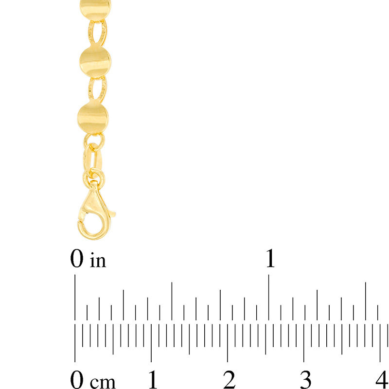 Made in Italy Diamond-Cut Disc Link Bracelet in 10K Gold - 7.75"