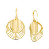Made in Italy Diamond-Cut Coin Drop Earrings in 10K Gold