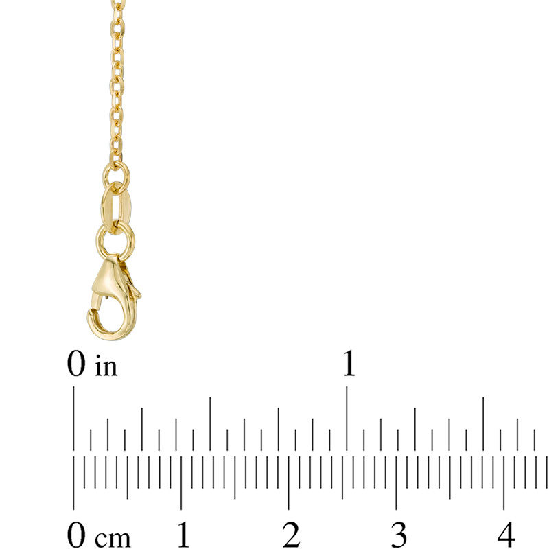 Made in Italy Diamond-Cut Multi-Teardrop Dangle Necklace in 10K Gold - 19"
