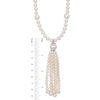 Thumbnail Image 3 of 4.5 - 11.0mm Cultured Freshwater Pearl Tassel Strand Necklace with Sterling Silver Clasp - 30"