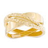 Thumbnail Image 0 of Made in Italy Hammered Criss-Cross Ring in 10K Gold