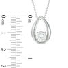 6.0mm Lab-Created White Sapphire Teardrop Pendant in Sterling Silver