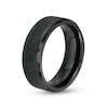 Thumbnail Image 2 of Men's 8.0mm Textured Wedding Band in Tantalum with Black Ion-Plate – Size 10