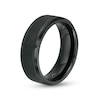 Thumbnail Image 3 of Men's 8.0mm Textured Wedding Band in Tantalum with Black Ion-Plate – Size 10