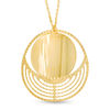 Thumbnail Image 0 of Made in Italy Diamond-Cut Coin Pendant in 10K Gold - 19"