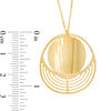 Thumbnail Image 1 of Made in Italy Diamond-Cut Coin Pendant in 10K Gold - 19"