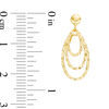 Made in Italy Diamond-Cut Teardrop Necklace and Drop Earrings Set in 10K Gold - 19"