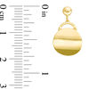 Thumbnail Image 2 of Made in Italy Curved Coin Drop Earrings in 10K Gold