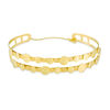 Thumbnail Image 1 of Made in Italy Textured Double Row Coin Bangle in 10K Gold