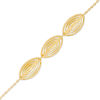 Made in Italy Diamond-Cut Triple Marquise Bracelet in 10K Gold - 8.0"