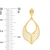 Made in Italy Diamond-Cut Open Flame Drop Earrings in 10K Gold