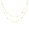 Thumbnail Image 0 of Made in Italy Hammered Ball Station Double Strand Necklace in 10K Gold