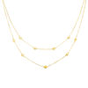 Made in Italy Hammered Ball Station Double Strand Necklace in 10K Gold