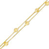 Thumbnail Image 1 of Made in Italy Hammered Ball Station Bracelet in 10K Gold - 7.5"
